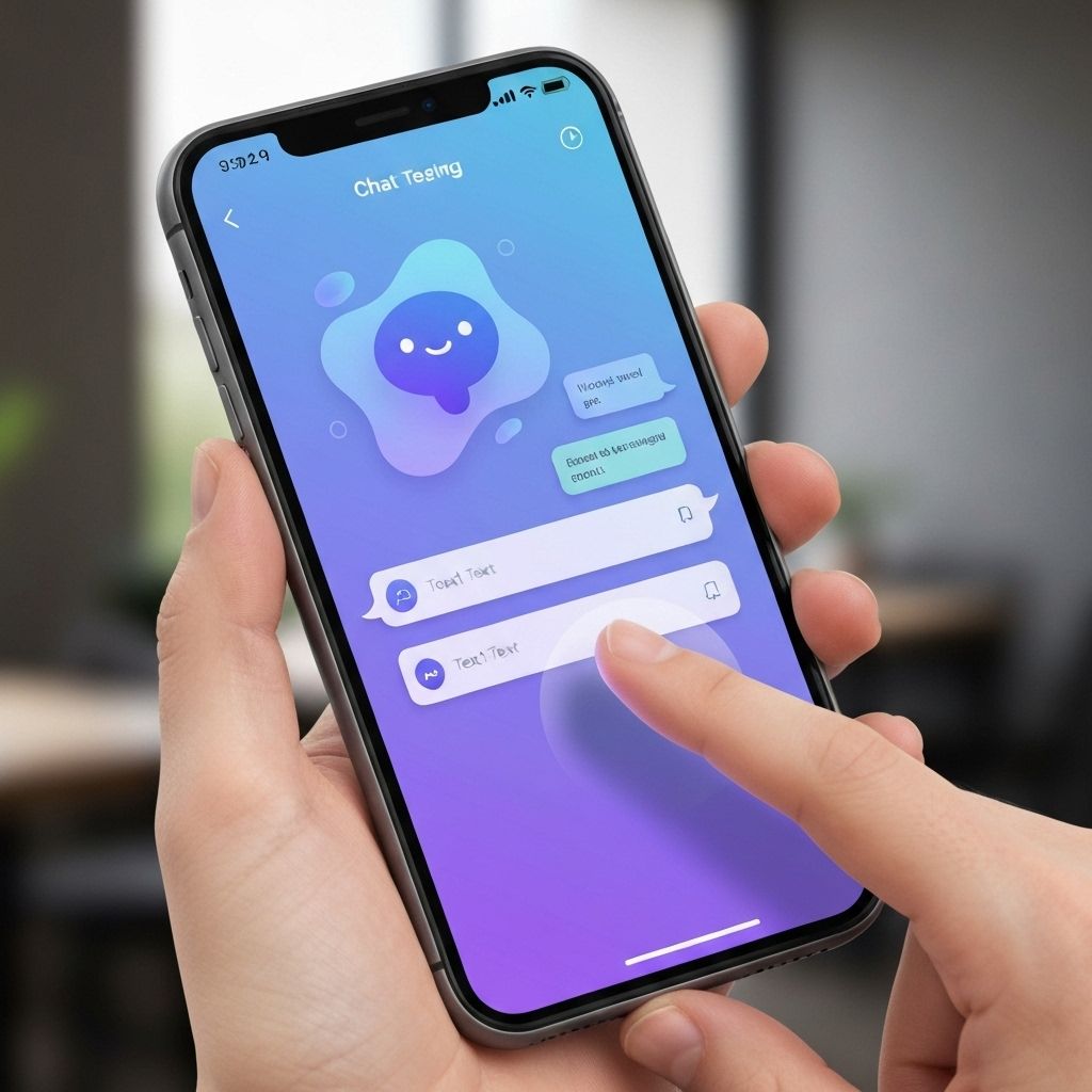 A phone screen showing a conversational AI chat interface preserving family stories.